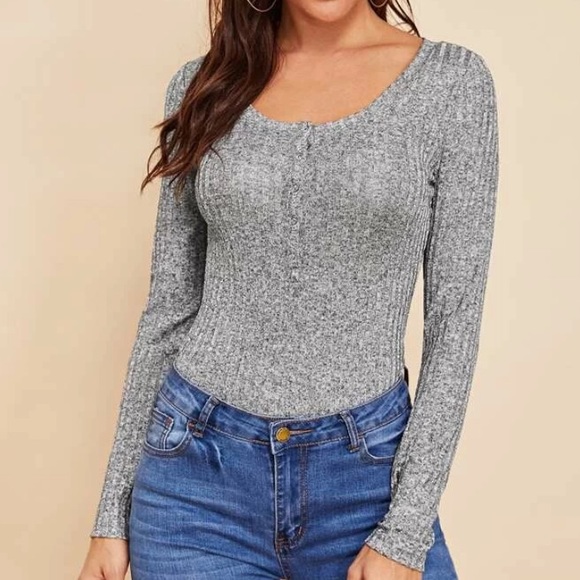 Heathered Knit Long Sleeve - Picture 1 of 2